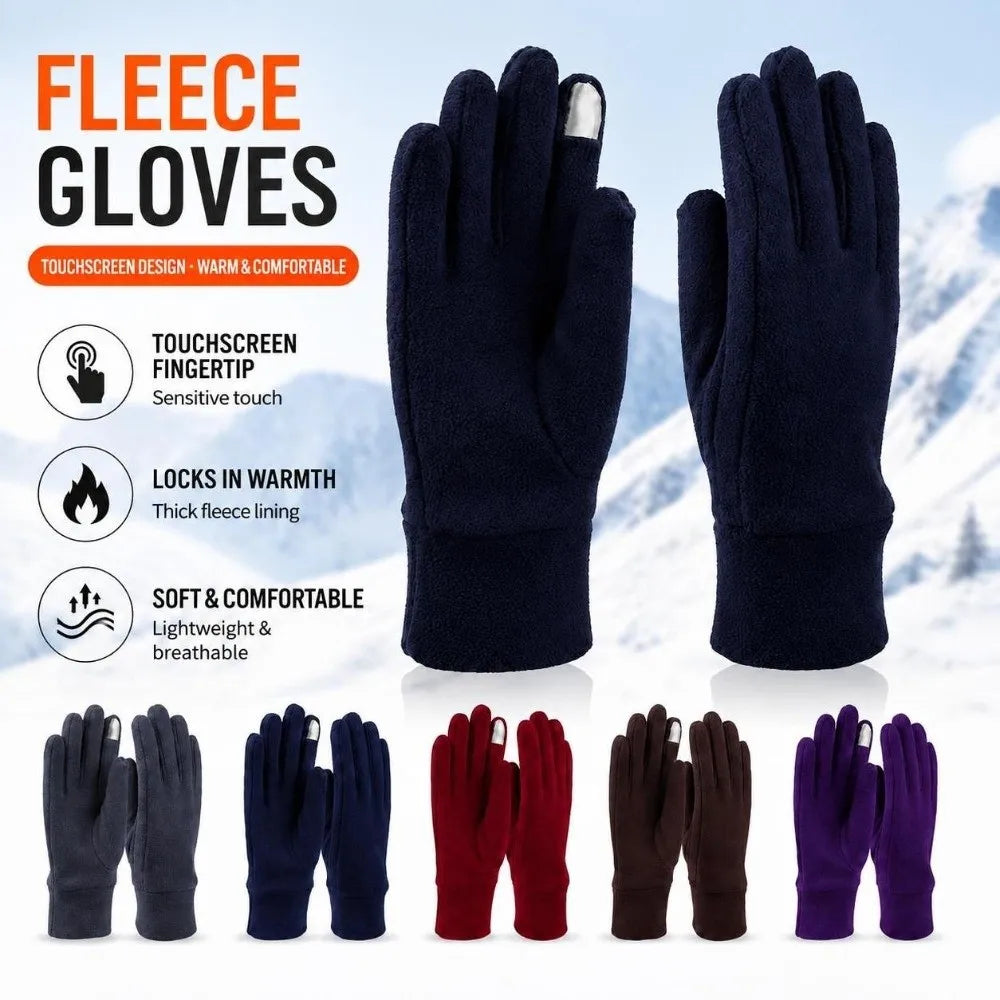 SWANS Polar Fleece Winter Gloves – Windproof Full Finger Unisex Winter Fleece Gloves SWANS