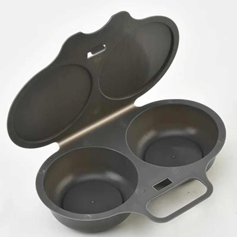 SWANS Microwave Egg Poacher – Reusable Plastic Egg Steamer Egg Poacher SWANS Dark Grey 1pc