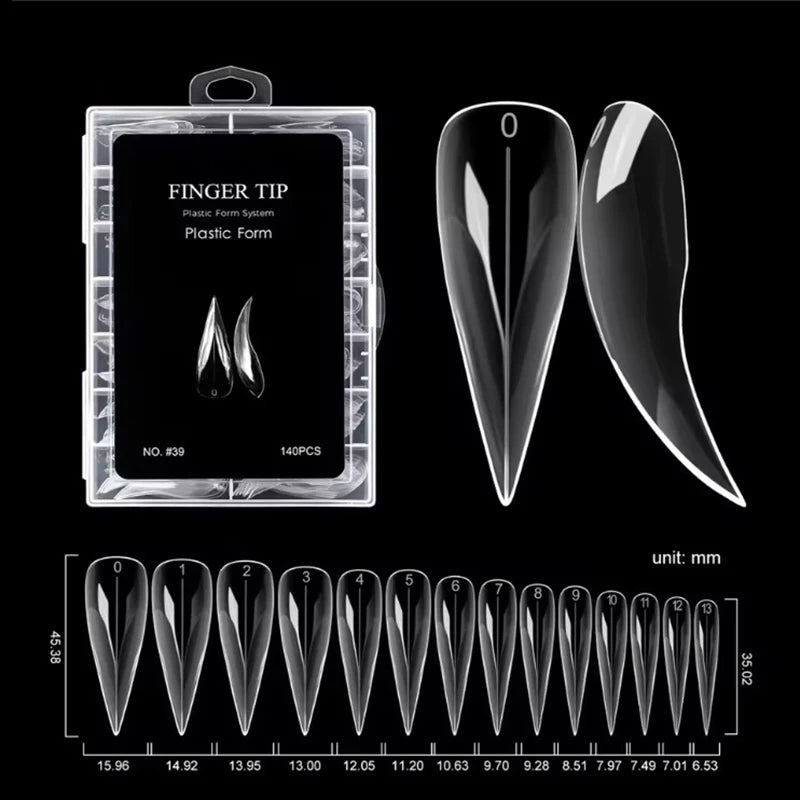 Clear Stiletto False Nail Tips 70/140/150pcs – DIY Extensions False Nail Tips SWANS