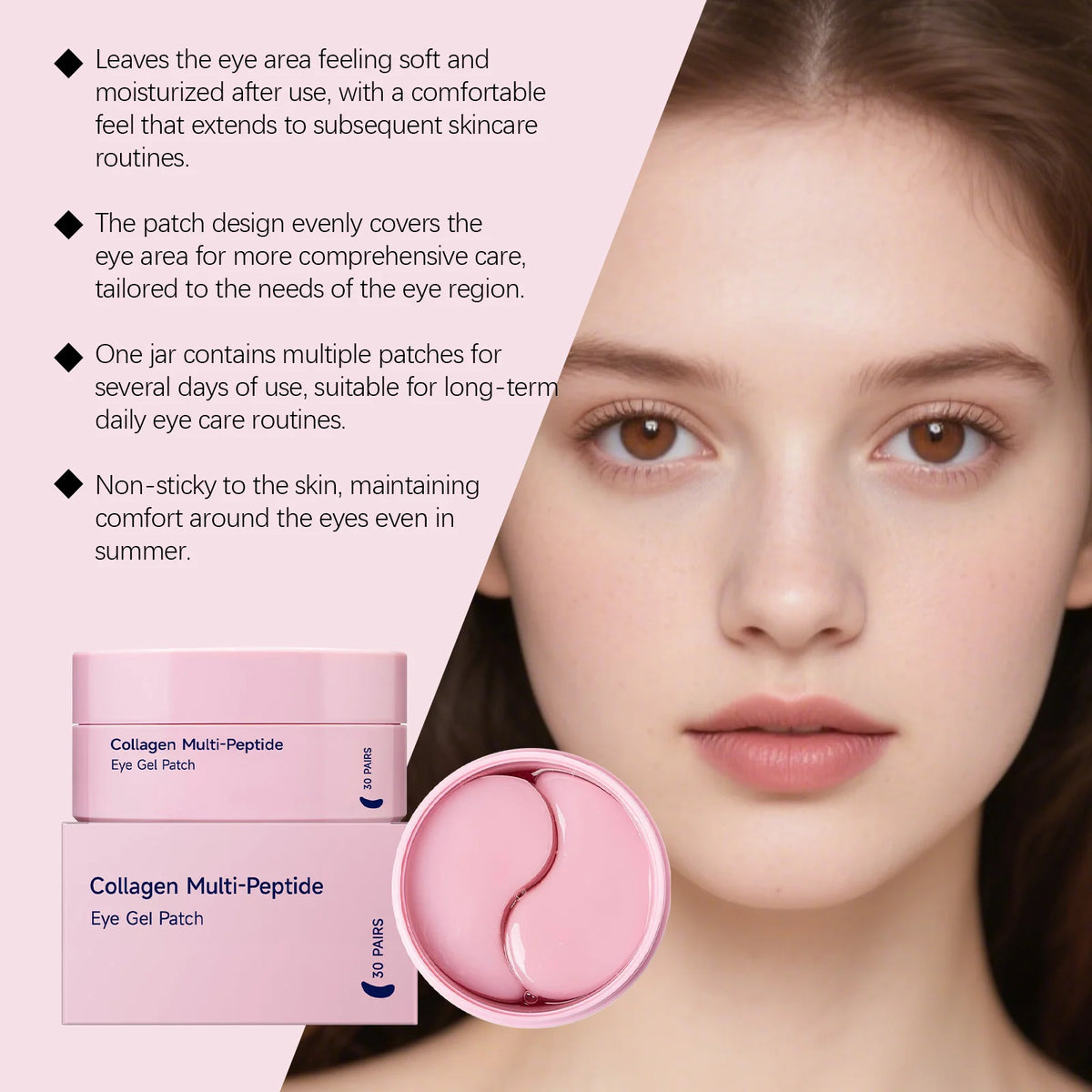 Collagen Multi-Peptide Eye Gel Patches – 30 Pairs Firming Eye Gel Patches SWANS