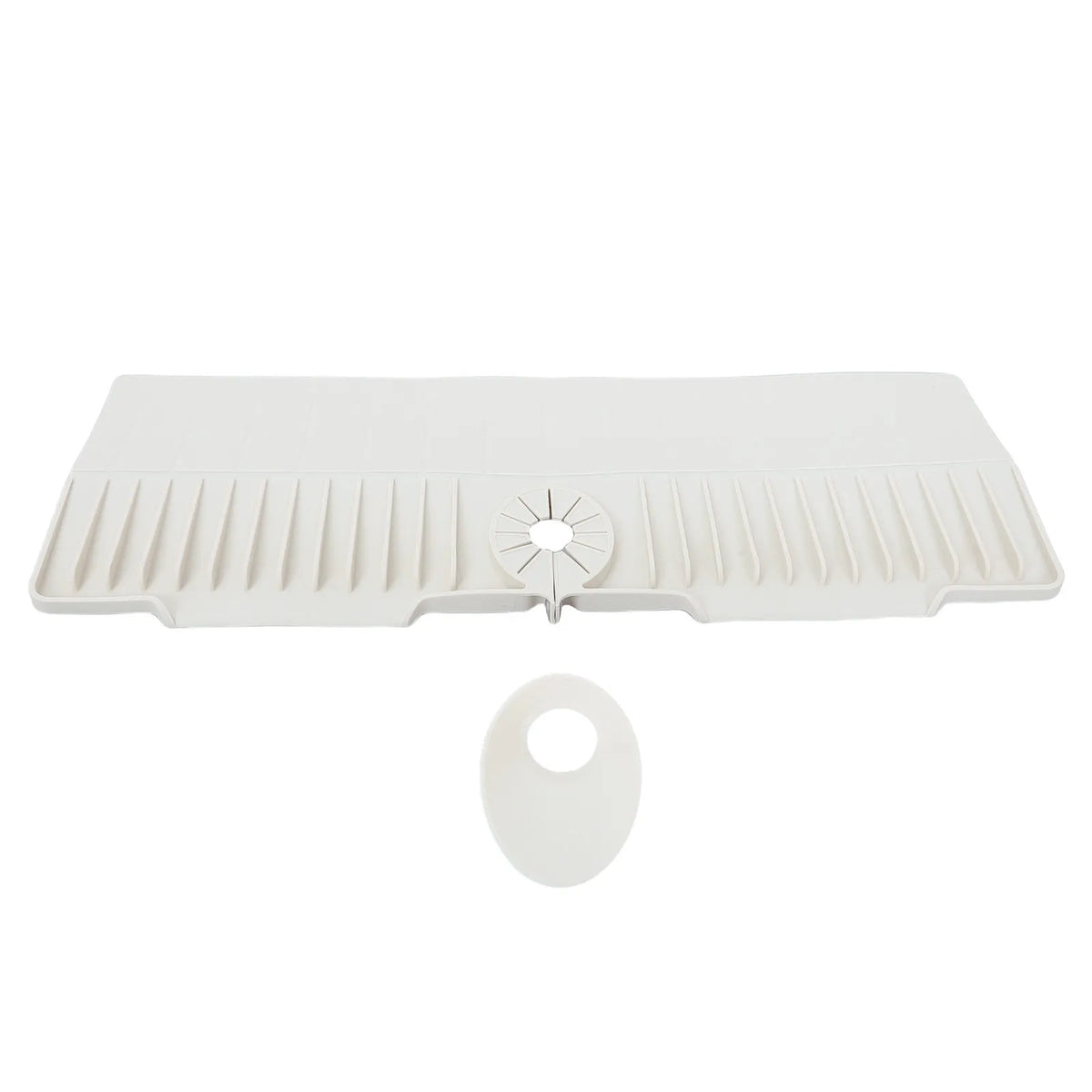 Silicone Faucet Drain Mat – Sloped Sink Splash Guard & Water Dam Sink Splash Guard Mat SWANS