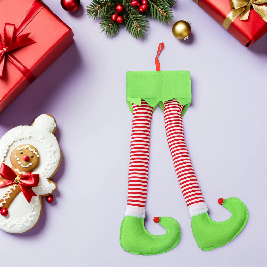 3-Pack Stuffed Christmas Elf Leg Ornaments 17.3" – Holiday Decor Christmas Elf Ornaments SWANS