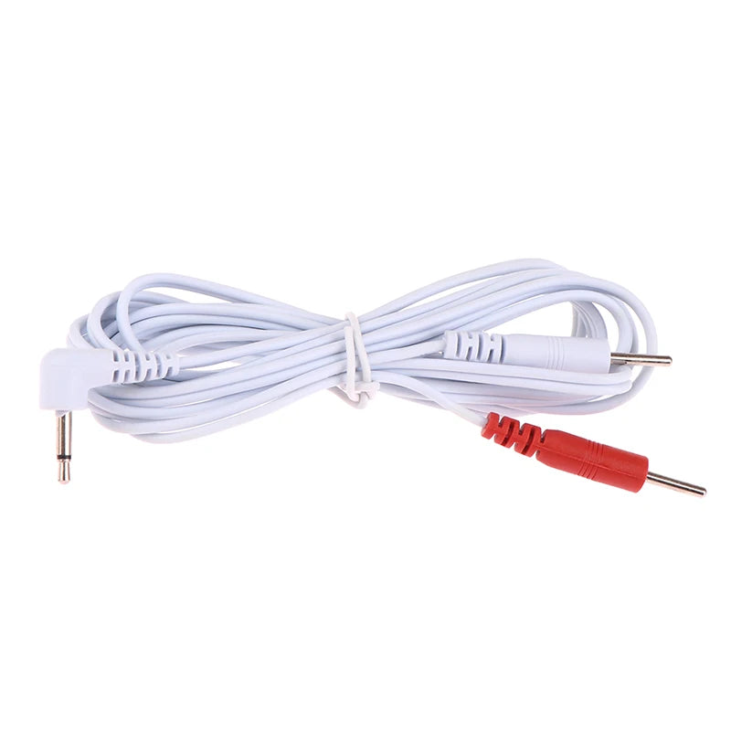 TENS EMS Electrode Lead Wires Standard 2.5mm Pin 150cm TENS Lead Wires SWANS WHITE