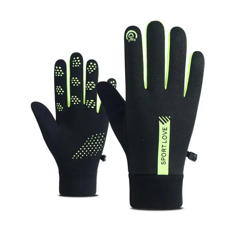 Thermal Fleece Winter Cycling Gloves – Windproof & Waterproof Thermal Cycling Gloves SWANS Green-Women