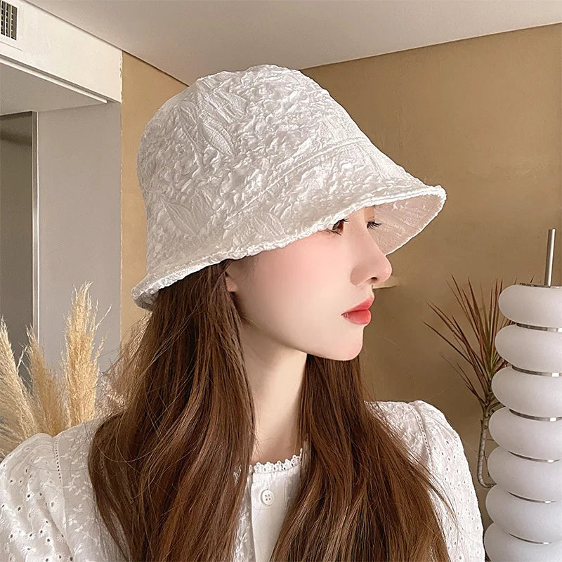 FAITOLAGI Japanese Pleated Bucket Hat – Women's Sun Hat Women's Bucket Hat SWANS