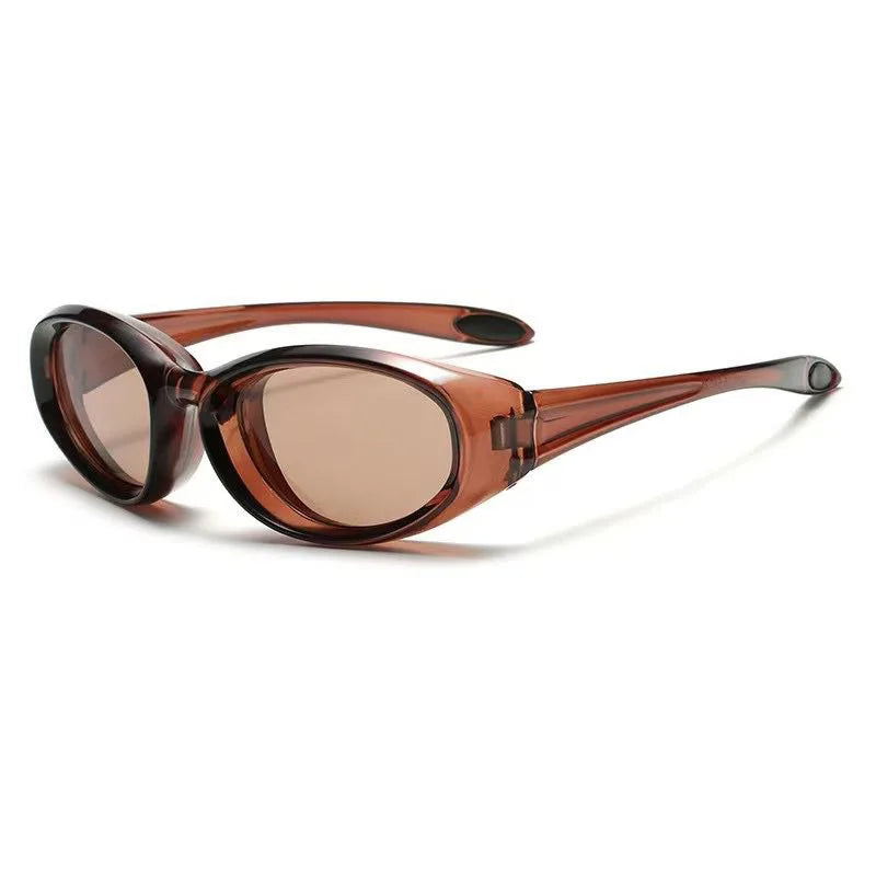 Y2K Cat Eye Sunglasses UV400 – Punk & Hip Hop Style Shades Fashion Sunglasses SWANS Red Champagne