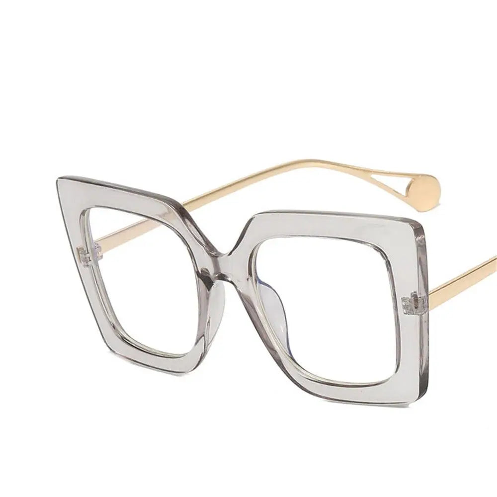 Vintage Oversized Square Eyeglasses Anti-Blue Light Frames Eyeglasses Frames SWANS 10