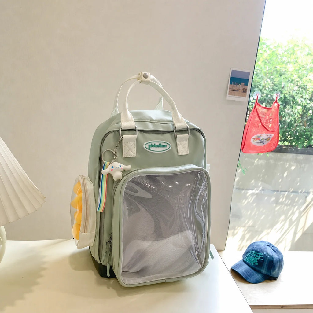 Transparent Ita Backpack – Large Capacity Pin Display Bag Ita Display Backpack SWANS