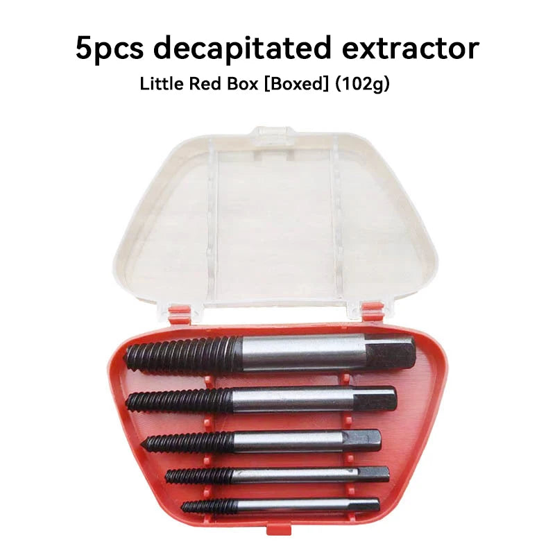5/6-Piece Screw Extractor Drill Bit Set – Carbon Steel Screw Extractor Set SWANS 5 pcs
