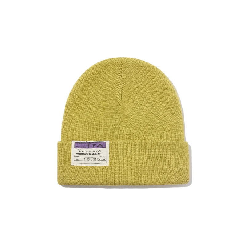 Unisex Knit Beanie Hat – Soft Warm Winter Skullcap Knit Beanie Hat SWANS yellow Elastic