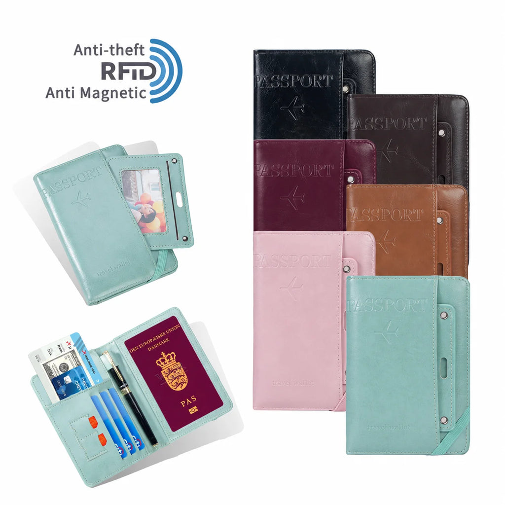 RFID Blocking Passport Holder – Compact Travel Wallet Passport Travel Wallet SWANS