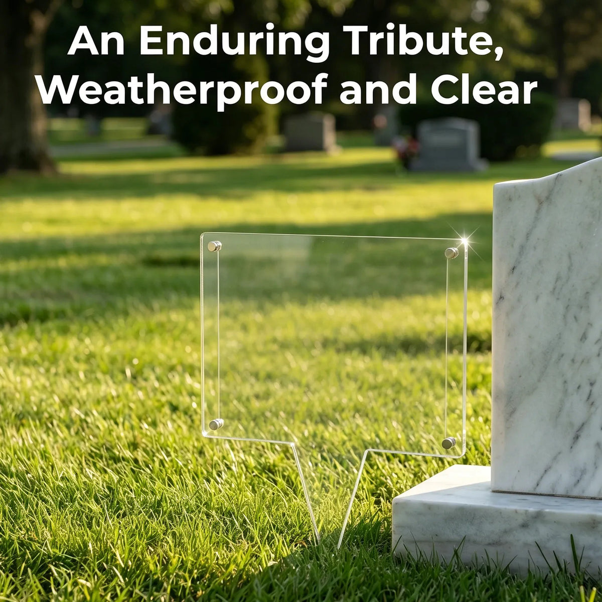 Waterproof Cemetery Photo Frame with Stake | Memorial Picture Frame Memorial Photo Frame SWANS