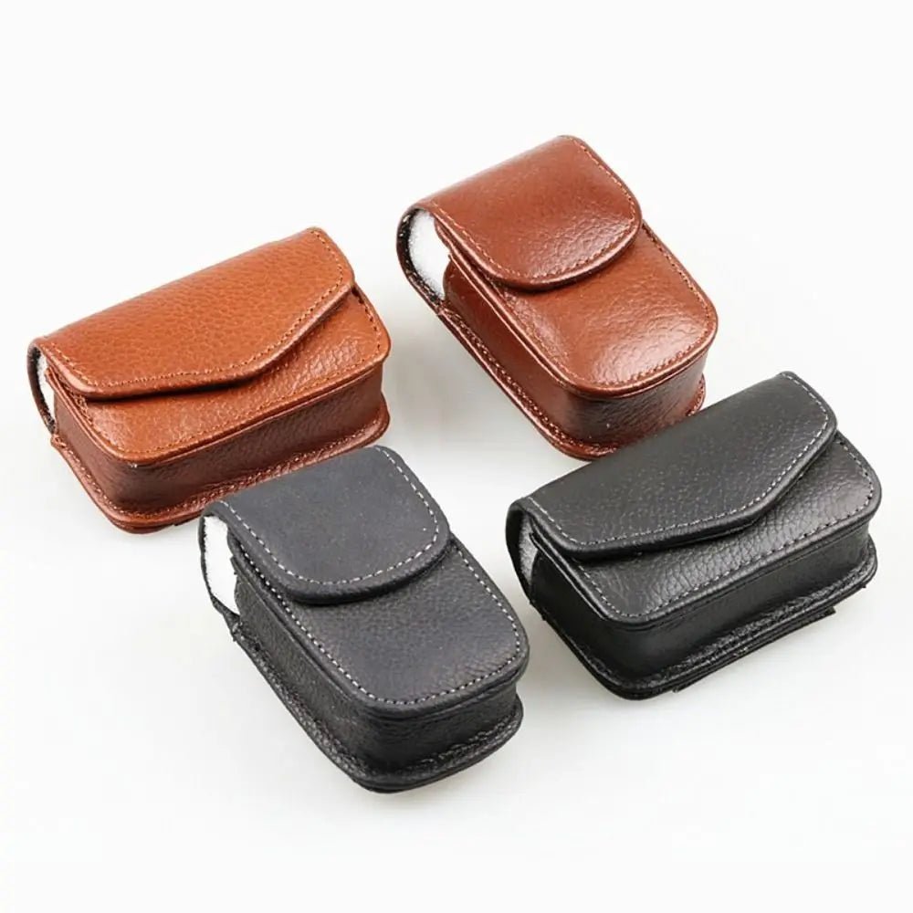 Women's Leather Eyewear Case – Foldable Belt Wearable Glasses Box Eyewear Case SWANS