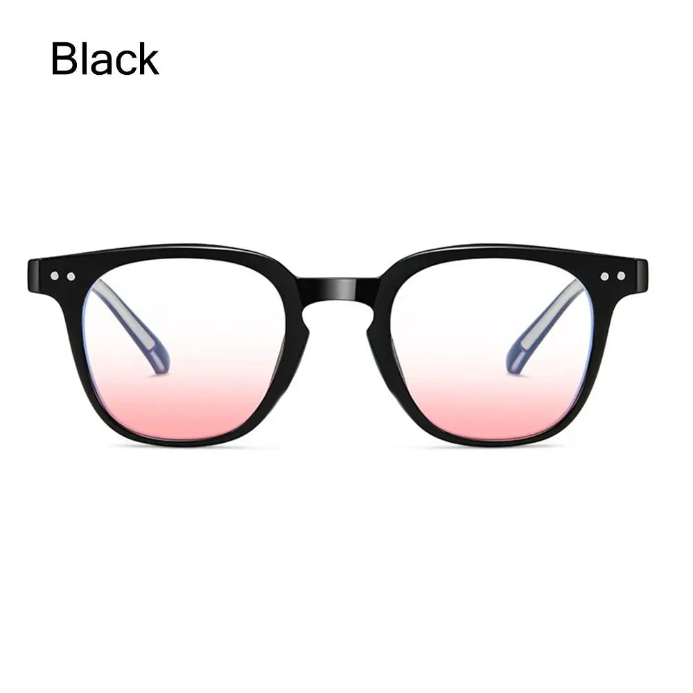 Women's Gradient Nearsighted Glasses Anti-Reflective PC Frame Nearsighted Glasses SWANS black -1.0