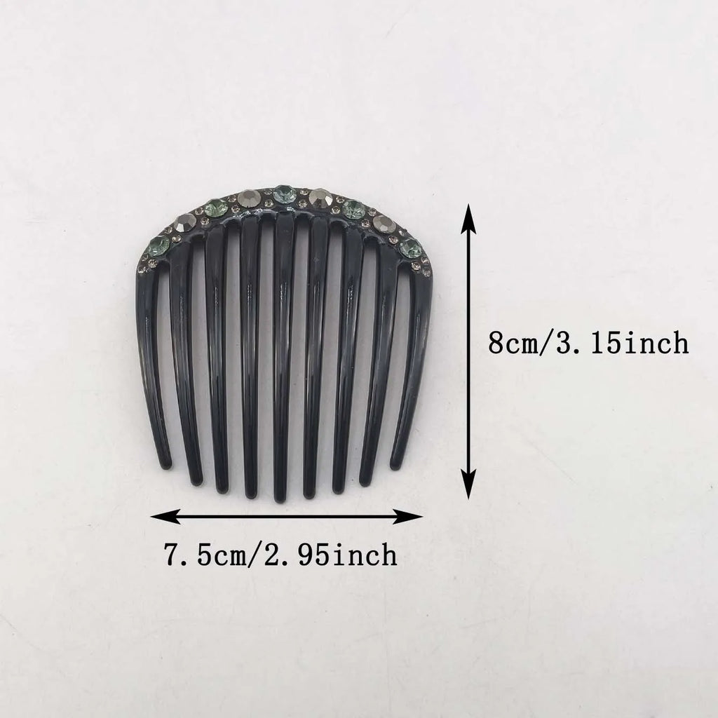 Rhinestone 9-Tooth Hair Comb – Elegant Bangs Clip for Wedding Rhinestone Hair Comb SWANS