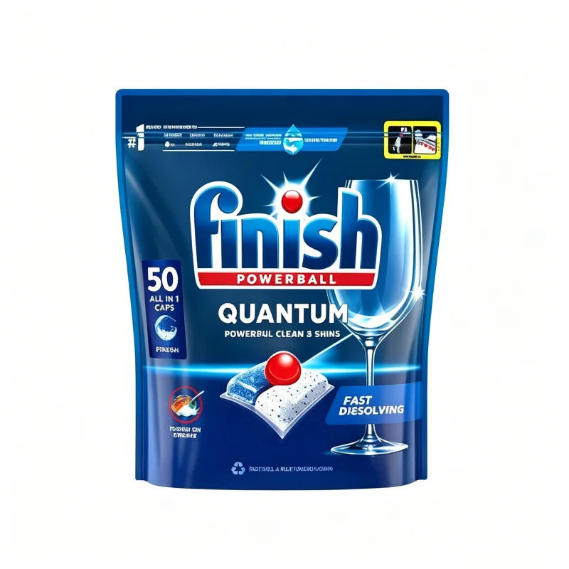 Finish Quantum Dishwasher Tabs 80/100pcs – 3-in-1 Formula Dishwasher Detergent Tabs SWANS 50pcs