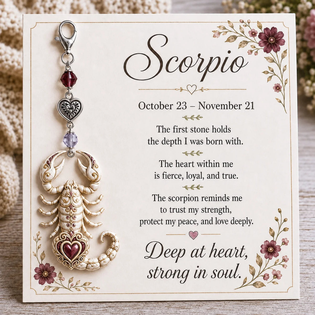Zodiac Sign Acrylic Keychain – Astrology Horoscope Gift Zodiac Keychain SWANS acrylic-Scorpio
