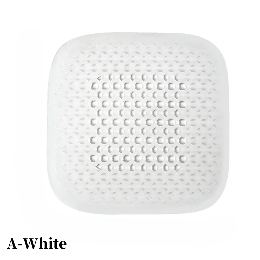 Silicone Hair Catcher – Anti-Clog Shower & Bathtub Drain Filter Silicone Drain Strainer SWANS A-White-1pc