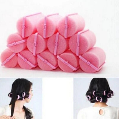 12-Pack Foam Hair Rollers – No-Heat Curl Styling Set Foam Hair Rollers SWANS