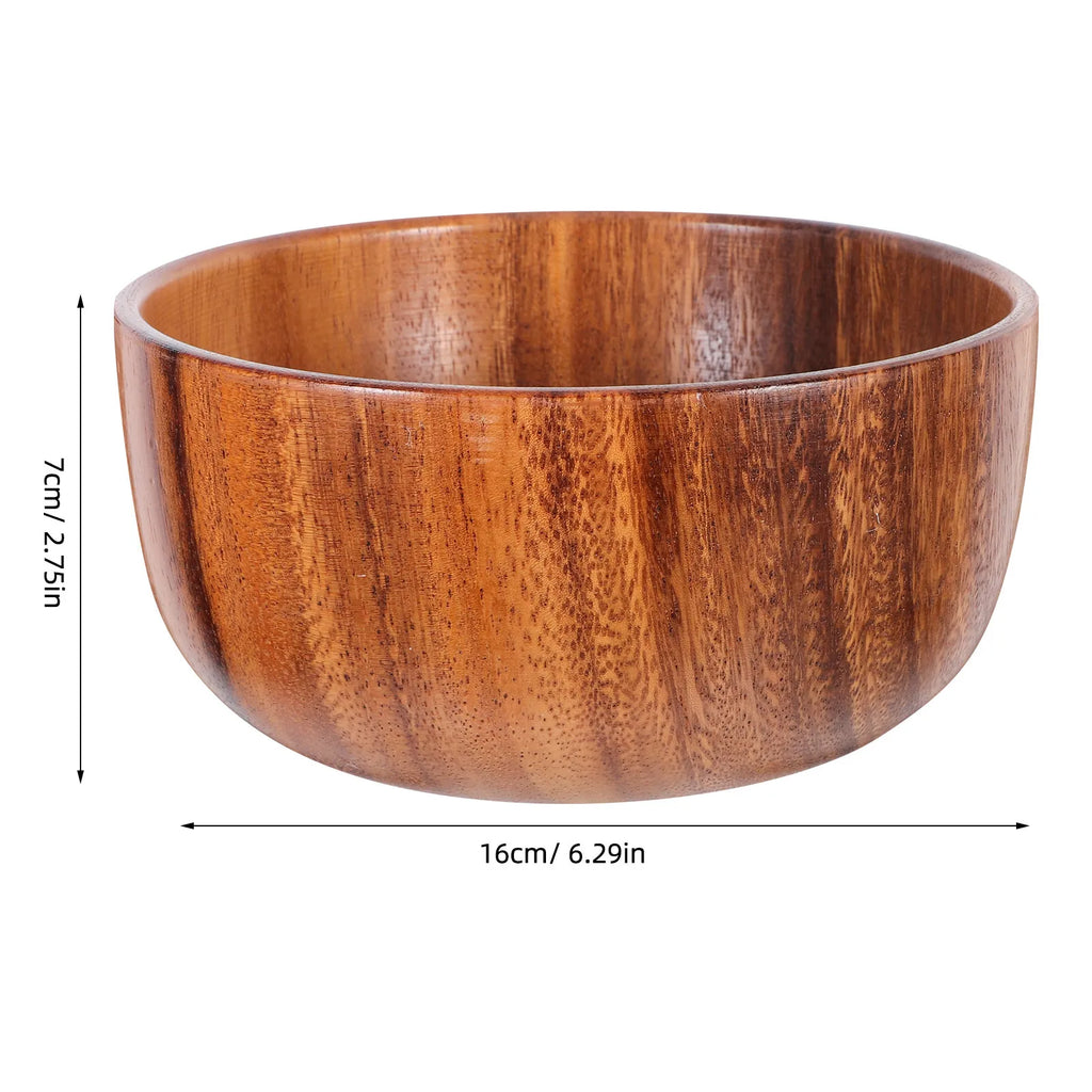 ROSENICE Whole Log Wooden Bowl 16cm – Salad, Fruit & Rice Wooden Serving Bowl SWANS 16X16X7CM