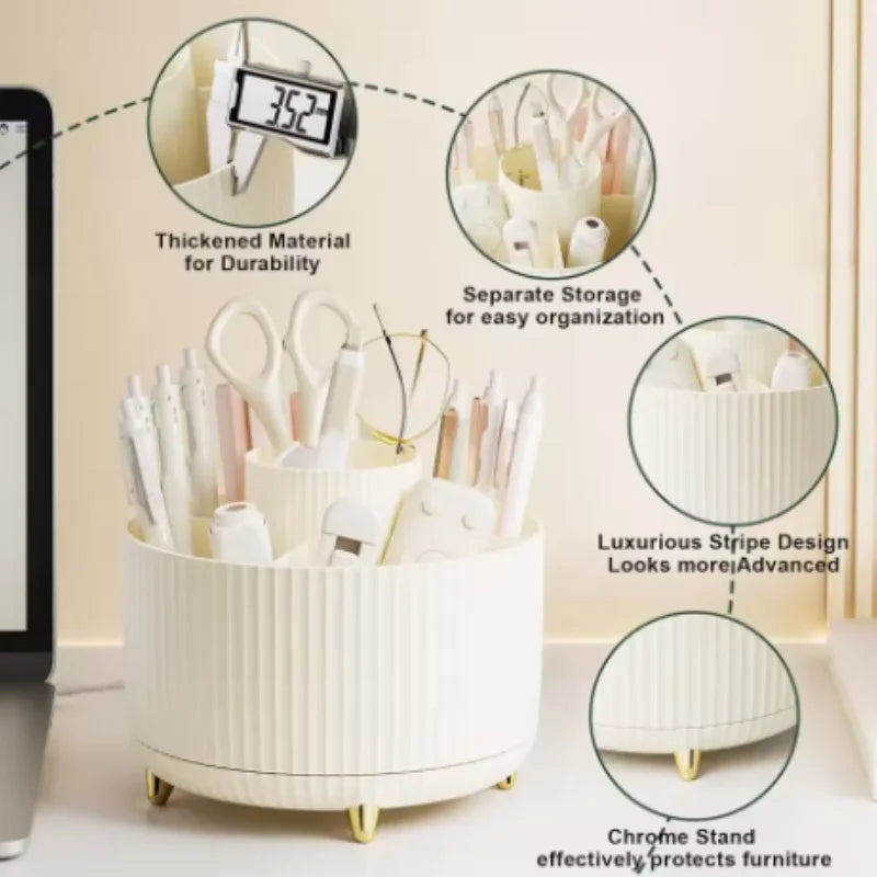 SWANS 360° Rotating Makeup Organizer – Acrylic Brush Holder Makeup Organizer SWANS