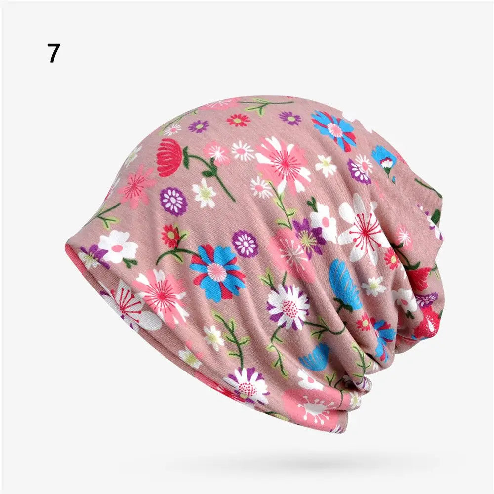 Elastic Knit Turban Hat – Women's Head Wrap Beanie Hijab Scarf Turban Head Wrap SWANS 7