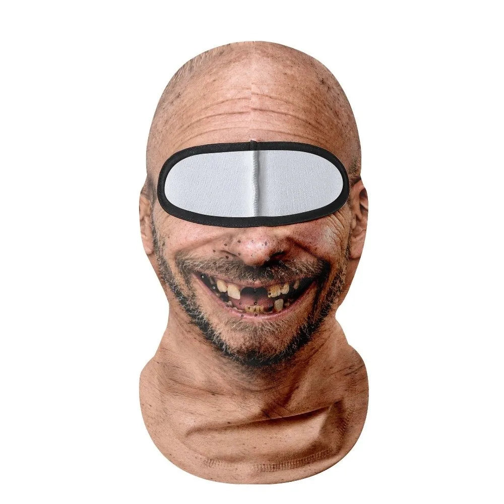 Funny 3D Old Man Print Balaclava – Windproof Winter Ski Mask Winter Balaclava Mask SWANS 4