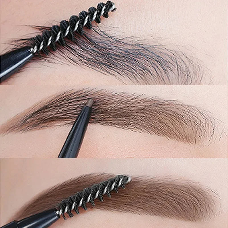 Double-End Ultra-Fine Triangle Eyebrow Pencil & Brow Brush Eyebrow Pencil SWANS