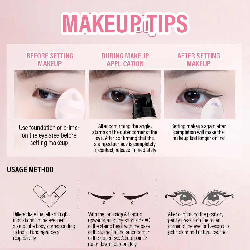 Rotating Eyeliner Stamp Pen – Waterproof Liquid Liner Liquid Eyeliner Pen SWANS