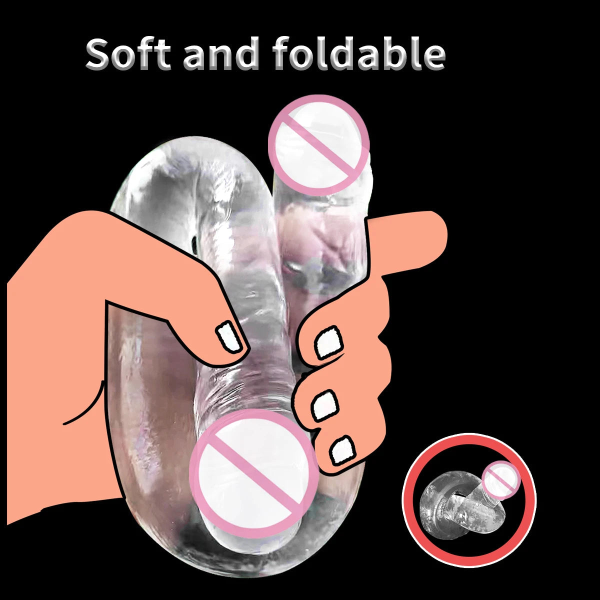 45cm Double-Headed Realistic TPE Dildo – Flexible Adult Toy Adult Pleasure Toy SWANS