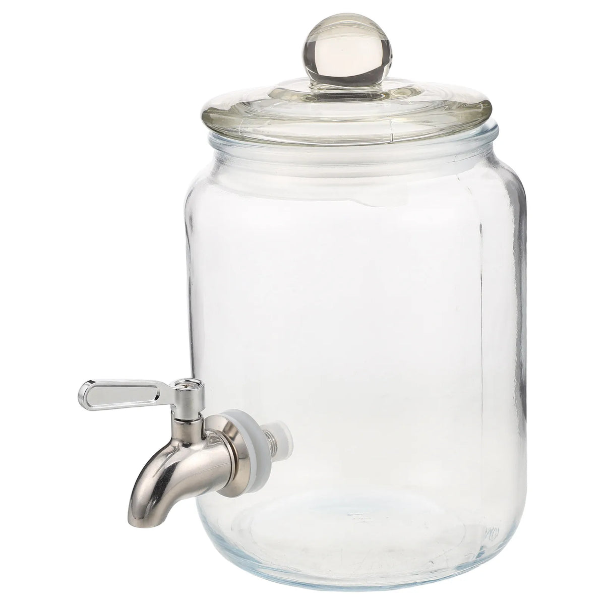 Glass Drink Dispenser 1.5L – Stainless Steel Spigot & Airtight Lid Beverage Dispenser SWANS