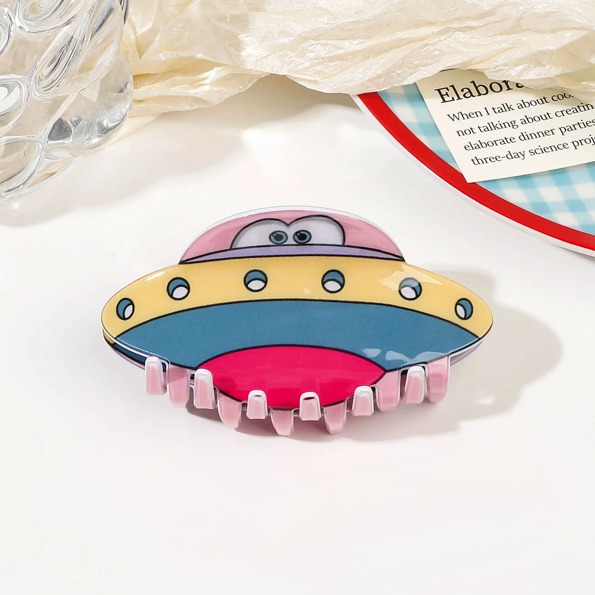 Cartoon Alien Spaceship Hair Claw Clip for Women & Girls Hair Claw Clip SWANS 01