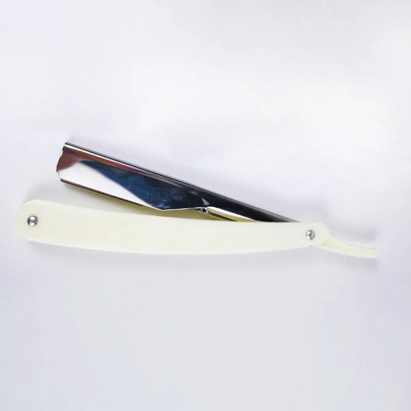 SWANS Men's Straight Razor – Stainless Steel Manual Shaver Straight Razor SWANS White without blade