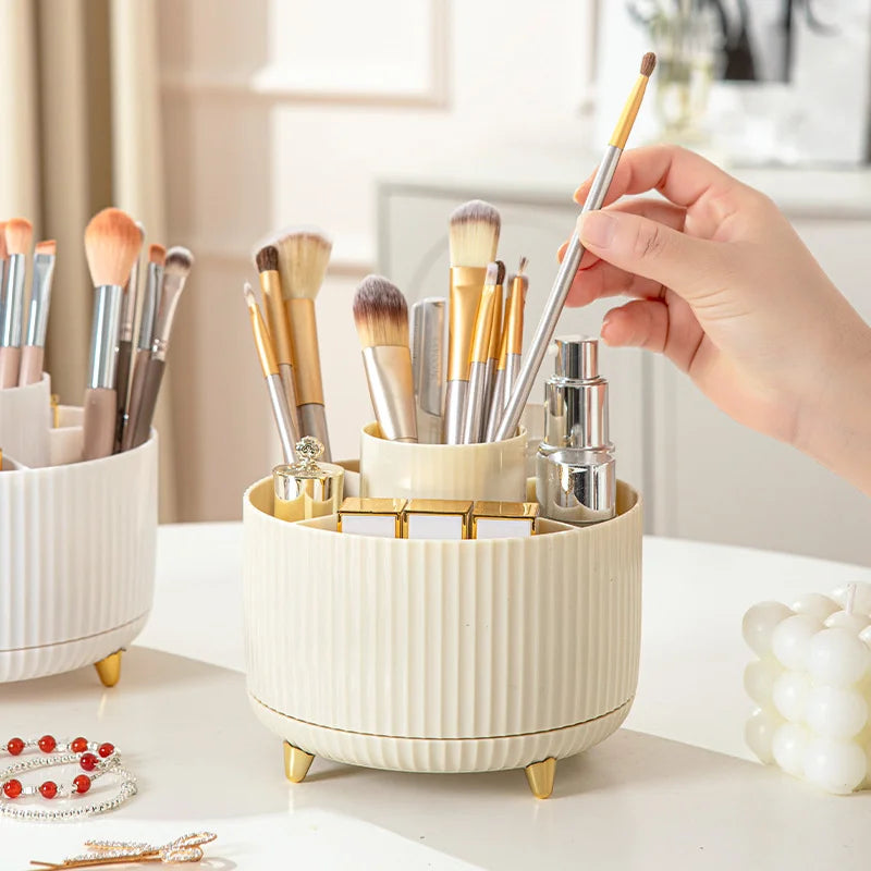 SWANS 360° Rotating Makeup Organizer – Acrylic Brush Holder Makeup Organizer SWANS
