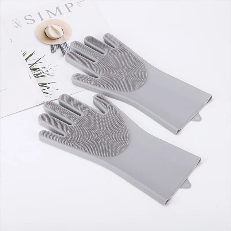 SWANS Silicone Pet Grooming & Cleaning Gloves – 1/3/5 Pack Pet Grooming Glove SWANS 1pcs gray