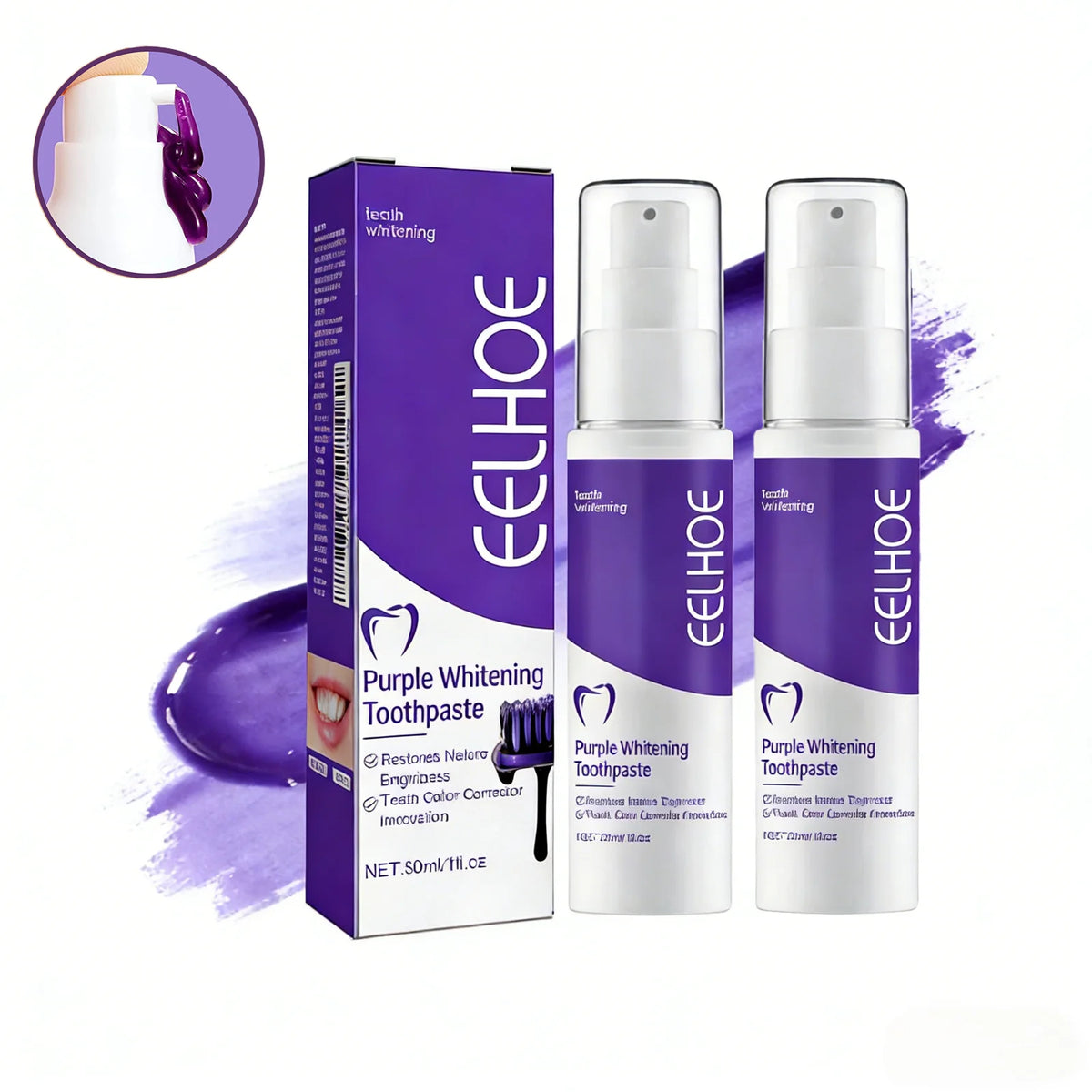 V34 Color-Correcting Whitening Toothpaste | Fresh Breath Whitening Toothpaste SWANS