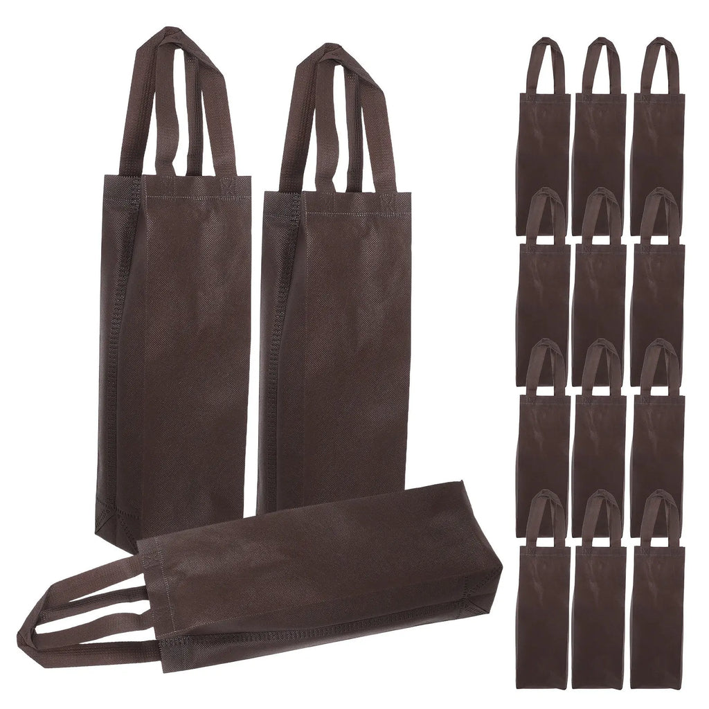 20-Pack Reusable Black Wine Bottle Tote Bags with Handles Wine Bottle Tote Bag SWANS Default Title