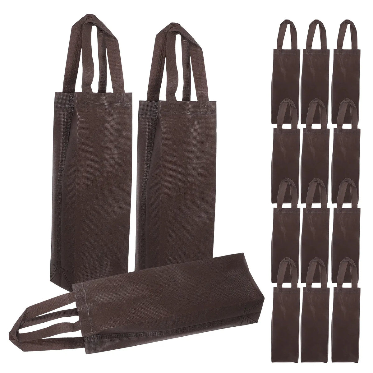 20-Pack Reusable Black Wine Bottle Tote Bags with Handles Wine Bottle Tote Bag SWANS Default Title
