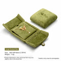 Velvet Jewelry Box – Hot Stamping Gift Box for Rings & Necklaces Velvet Jewelry Box SWANS Grass Green-4