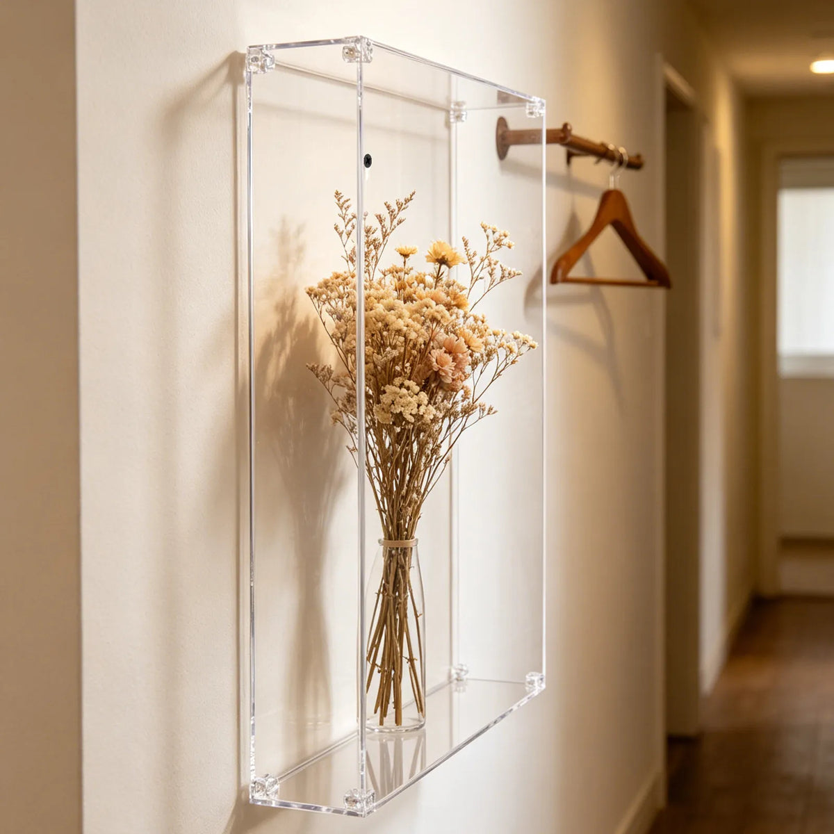 Large Acrylic Shadow Box – Clear Wall Mount Display Case Acrylic Shadow Box SWANS