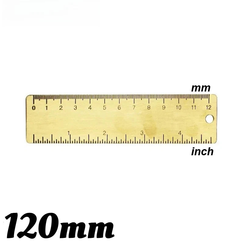 Brass Vernier Caliper Pocket Slide Ruler MM/Inch DIY Jewelry Vernier Caliper SWANS 120mm
