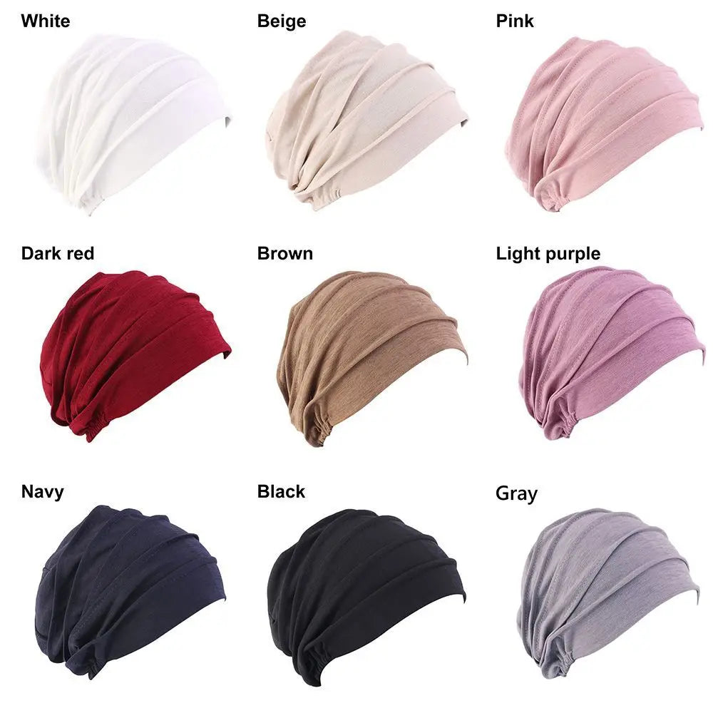 Soft Turban Sleep Cap Winter Beanie Head Wrap for Women Turban Sleep Cap SWANS