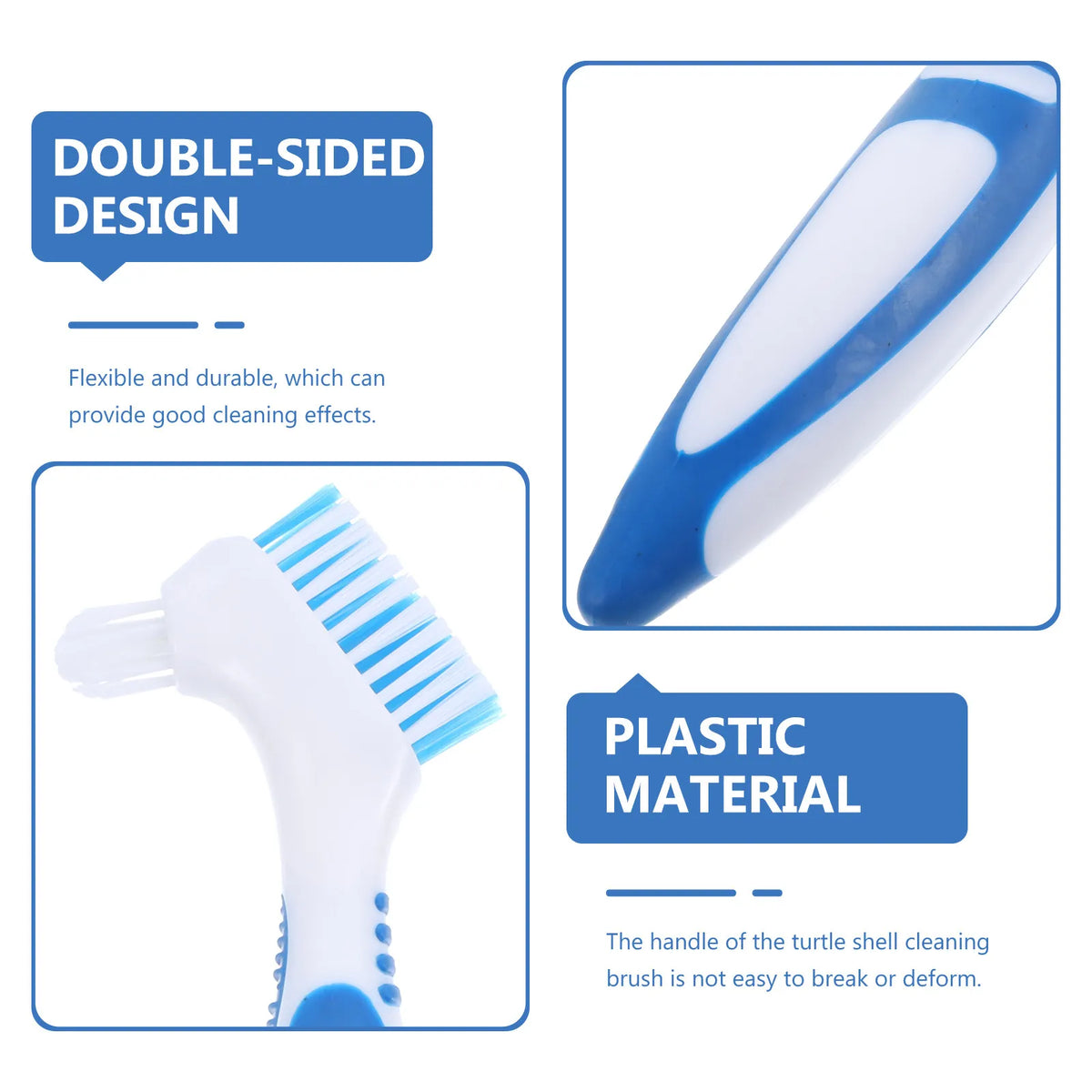 Turtle Shell Cleaning Brush – Double-Sided Ergonomic Scrubber Reptile Cleaning Brush SWANS