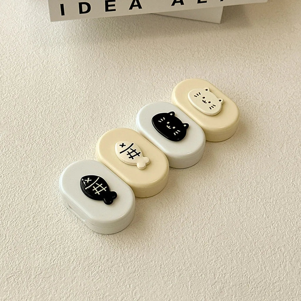 Flip Contact Lens Case with Mirror, Tweezer & Applicator Contact Lens Case SWANS