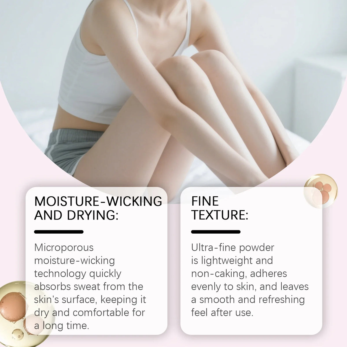 OceAura Dry Comfort Body Powder – Moisture-Wicking Talc 100g Body Powder SWANS