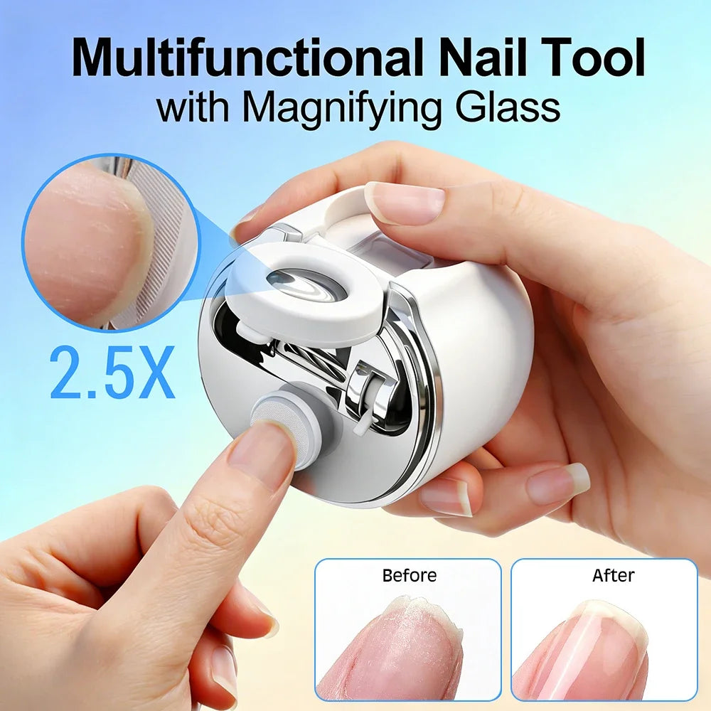 AFDEAL 3-in-1 Electric Nail Trimmer | LED, LCD & Dual Blade Electric Nail Trimmer SWANS