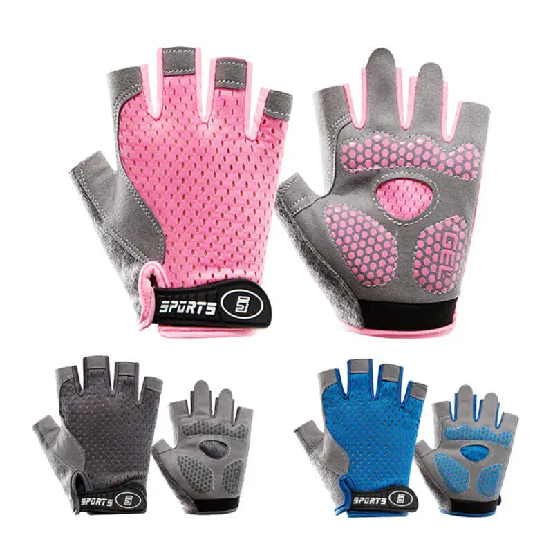 Kids Anti-Slip Half-Finger Cycling & Skate Gloves Ages 4–12 Kids Sports Gloves SWANS