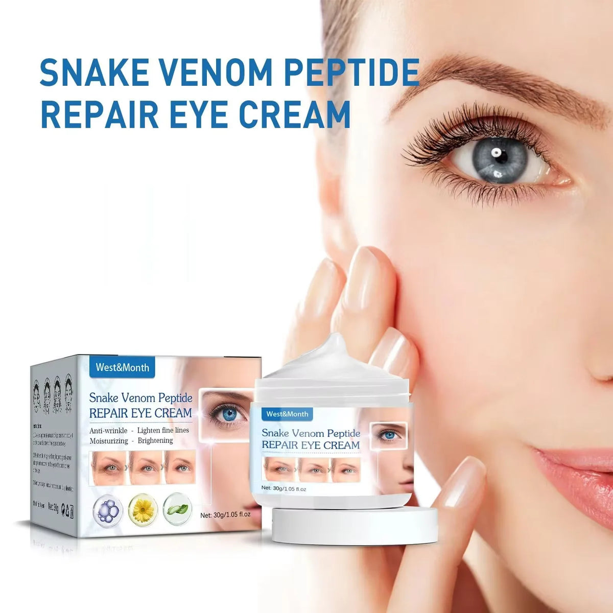 West Month Snake Venom Peptide Eye Cream – Anti-Aging 30g Peptide Eye Cream SWANS
