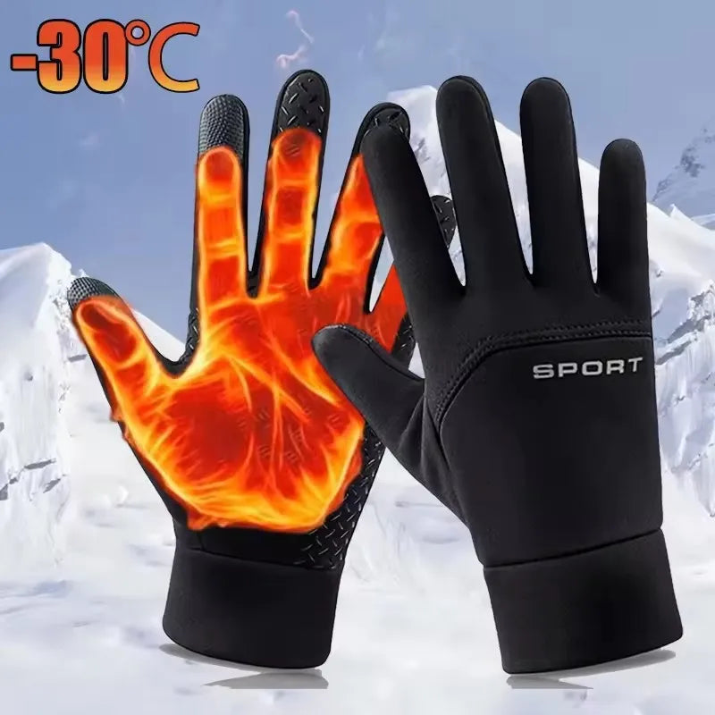 Winter Touchscreen Fleece Gloves – Windproof Cycling & Skiing Winter Sports Gloves SWANS