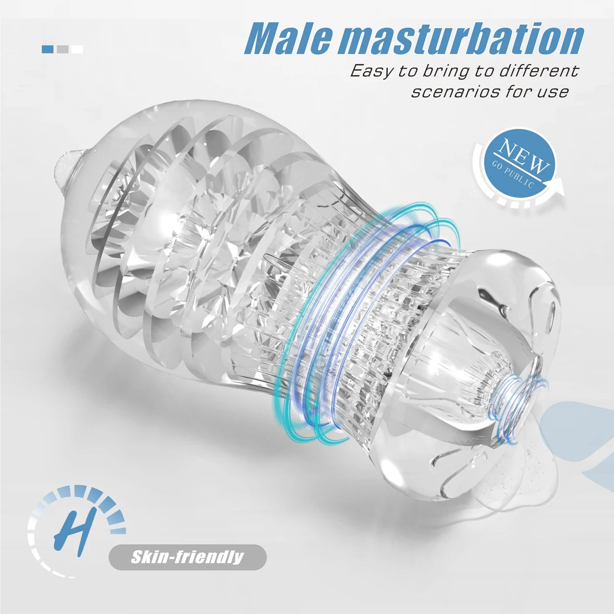Men's Transparent Vacuum Pocket Stroker Cup – Soft TPE Male Stroker Cup SWANS